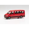 Herpa VW Crafter Bus plat dak, rood