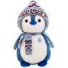 Herfair Pinguïn knuffeldier, pinguïn pluche pop met capuchon, pinguïn knuffeldier, cadeau (20 cm, blauw)