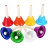 Daytesy Handbells 8-Note kleurrijke metalen handbel handbellen set muziekinstrument speelgoed voor kinderen kinderen