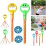 Seymal Bubble Wands for Kids, 32 Hole Smiling Face Bubble Stick with Bubbles Refill, Children's Bubble Wand Toy, 5-Claw Bubble Wands for Kids, Bubble Machine for Summer Toy Party Favor (Color : 2pcs-a)