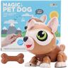 Ong Robothond, Interactief Robot Hondenspeelgoed, Slimme Sensor Jens en Meisjes voor Kinderen vanaf 3 jaar Verjaardagscadeaus Kerstcadeaus(Magic Pet Dog Brown [Finished Version])