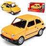 Welly Fiat FIAT 126 geel constructie gelijk polski FIAT 126p 1972-2000 ca 1/43 1/36-1/46 Welly model auto