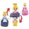 Toyland ® 32 cm (13") omkeerbare prinses Assepoester pop vrolijke/droevige stemming pluche zacht speelgoed voor meisjes