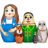 AEVVV Wizard of Oz Nesting Dolls Set van 5 stuks Houten Tovenaar van Oz Poppen Matroesjka met tovenaar van Oz Decoraties Wizard of Oz Items Wizard of Oz Decor