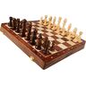 ZEBEYE Schaakspel, Schaakspel, Schaakspel Schaakbord Hout Schaakbordset Reizen Slook Opvouwbaar met schaakklanten, schaakspel, 39cm (Color : Chess Set, Size : 39cm)