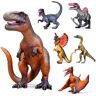 NAMIX Jurassic dinosaurus-speelgoedfiguren, dinosaurus-speelgoed, tyrannosaurus rex, pneumatische dinosaurus, dilophosaurus, spinosaurus, aurosuchus, velociraptor, 6 stuks