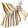 Ashuxxn Houten poppenkleerhangers mini houten kleerhanger kleerhanger voor poppen kleerhanger poppenaccessoires miniatuur meubels kleerhanger haken van hout en metaal voor poppen kleding 10 stuks (12