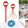 ZHEQREWI 32 Hole Smiling Face Bubble Stick with Bubbles Refill, 2024 New Five Claw 32 Hole Bubble Toy, 5 Claw Bubble Wands, Bubble Machine for Summer Toy Party Favor, Children's Bubble Wand (Red-1pc)