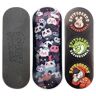 SPITBOARDS 34 mm fingerboard deck echt hout (5 lagen) Classic Popsicle Street Shape Grootte: 34 x 96 mm Single Graphic Deck (Real Wear) Optimized Concave Kawaii Zoo