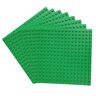 Katara 1741 bouwplaten set van 8 13 cm x 13 cm / 16 x 16 pins, grondplaat compatibel met Lego, Sluban, My, Papimax, groen