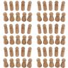 Qtrednrry 60 Stuks 65 mm Onvoltooide Houten Peg Poppen Houten Kleine Pop Lichaam Mensen Decoraties, Hout Kleur