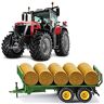 Bburago Maistro Massey FERGUSSON 3" 8S.265 Tractor met BALER trailer