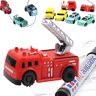 DANC Follow The Line Inductive Car, Magic Inductive Car Truck Toy, Follow-The-Line Inductive Car, Follow Any Drawn Black Line, Mini Toy Engineering Vehicles, Educational Toy with Optical Sensor (F)