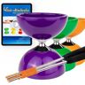 Juggle Dream Carrousel Diabolo Juggling Set Drievoudige Kogellageras met Aluminium Handsticks en Online Leren Video Jongleren (Paars)