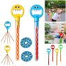 Seymal Bubble Wands for Kids, 32 Hole Smiling Face Bubble Stick with Bubbles Refill, Children's Bubble Wand Toy, 5-Claw Bubble Wands for Kids, Bubble Machine for Summer Toy Party Favor (Color : 2pcs-c)