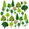 YANJINGHE 55 stuks modelbouwbomen, model bomen, miniatuur, landschapsmodel bomen, gemengd kleurrijk modelboom, gemengde bomen, treinbomen, voor doe-het-zelf landschap, miniatuurlandschappen, zandtafel,