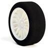 HPI Pro foam tyre 26mm rear e (40) with racing mesh wheel white (1 pair)