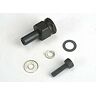 Traxxas Adapter nut, clutch/ 3x10mm cap screw/washer/ split washer (not for use with ips crankshafts)