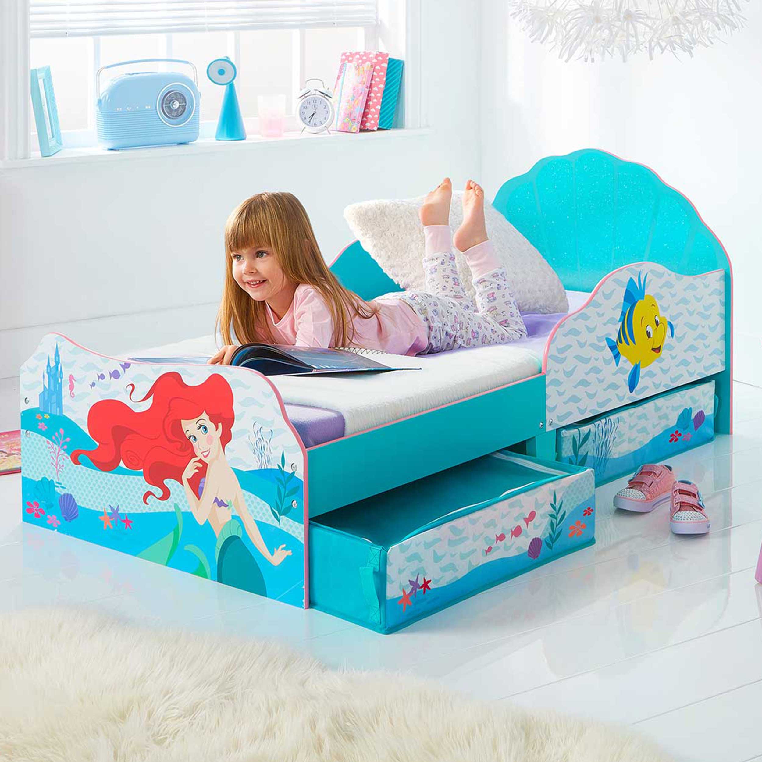 WorldsApart Peuterbed met lades Disney Princess Ariël