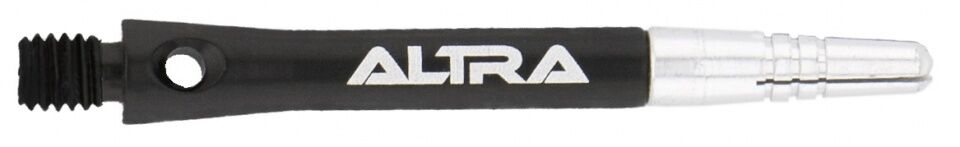 Bull's Altra Topspin shafts aluminium 45 mm medium zwart 3 stuks - Zwart