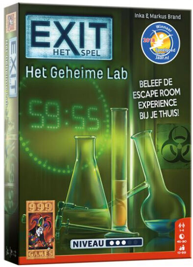 999 Games breinbreker EXIT Het Geheime Lab - Multicolor