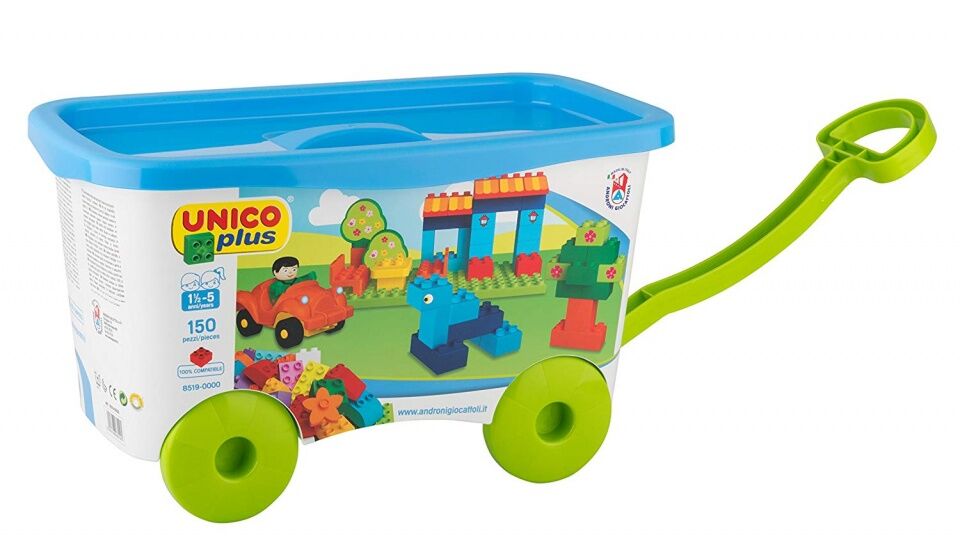 Unico bouwblokken trolley 150 delig - Multicolor