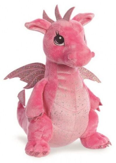 Aurora knuffeldraak Sparkle Tales Dahlia roze 30,5 cm - Roze