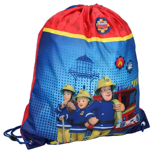 Brandweerman Sam gymtas jongens 44 x 37 cm polyester blauw/rood - Blauw,Rood