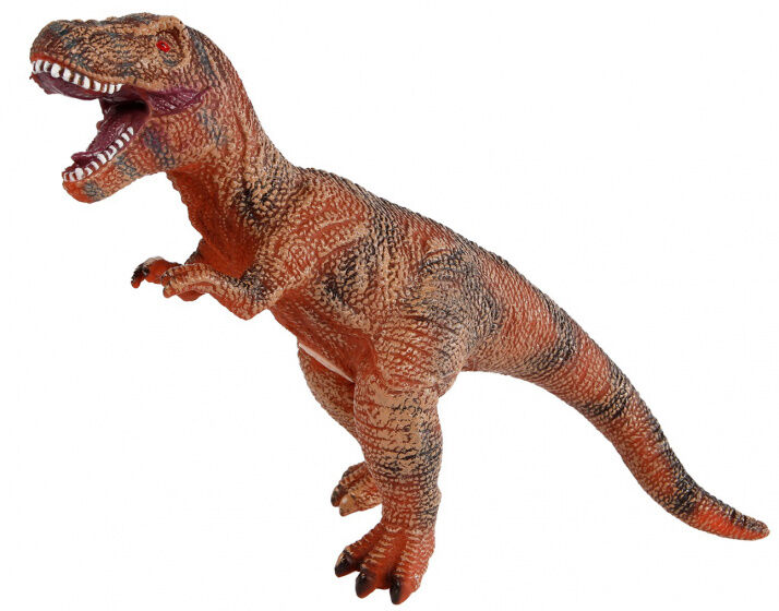 DinoWorld dinosaurus T Rex jongens 41 cm rubber bruin - Bruin
