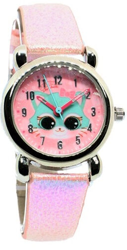 Lulupop & the Cutiepies horloge meisjes 27 cm staal roze - Roze,Zilver,Lichtblauw
