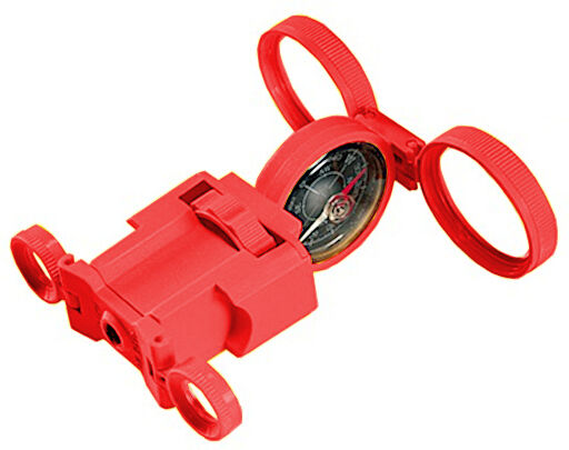 Navir multifunctioneel kompas junior 10 x 10 cm rood - Rood