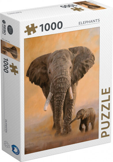 Rebo Productions legpuzzel Elephants 1000 stukjes - Multicolor