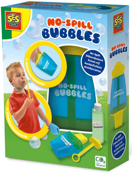 SES Creative bellenblaas Mega Bubbles knoeivrij 200 ml - Blauw,Geel