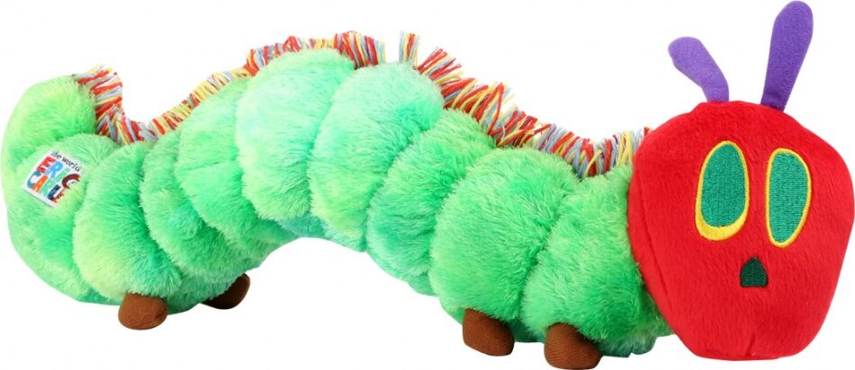 Small Foot Rupsje Nooitgenoeg pluche knuffel 42 cm - Groen,Rood