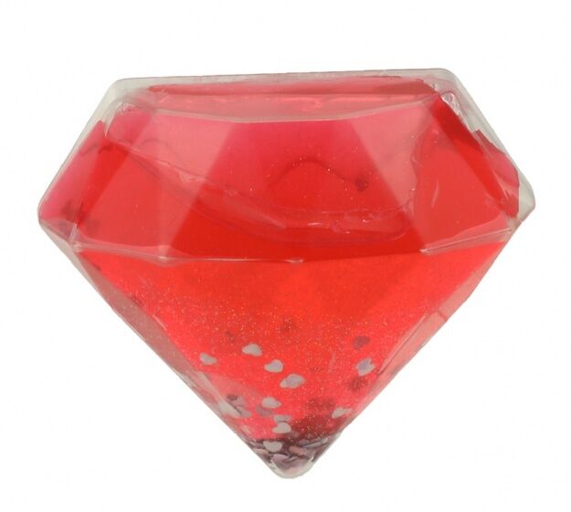 Toi-Toys Toi Toys glitterslijm diamant 8 cm rood - Rood