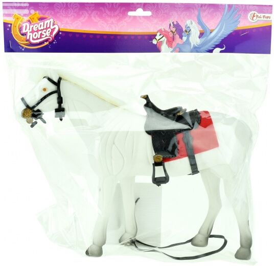 Toi-Toys Toi Toys paard wit met accessoires 29 cm - Wit