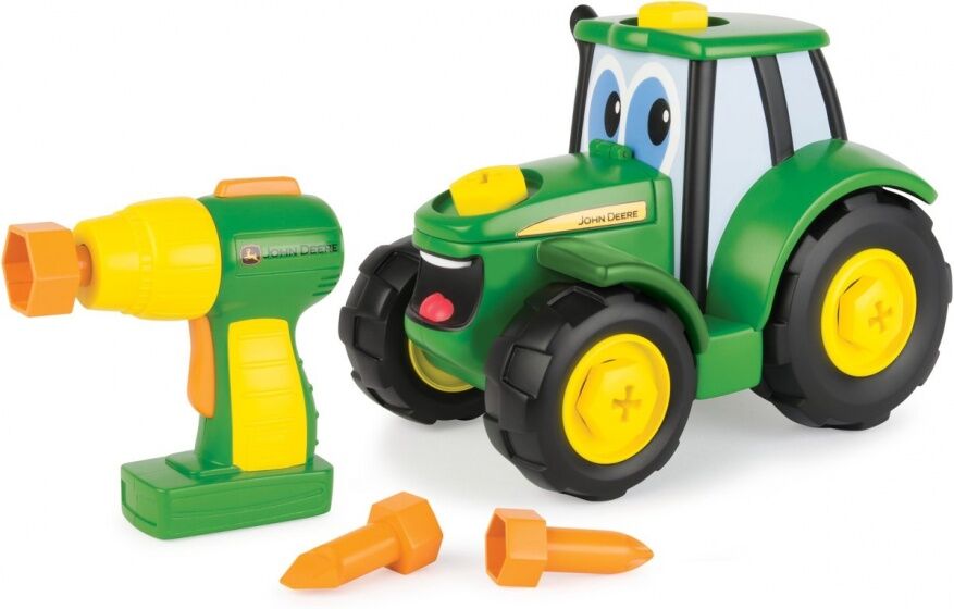 Tomy bouwpakket Johnny Tractor John Deere 16 delig groen - Groen