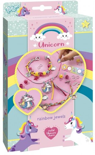 Totum sieraden maken Unicorn Rainbow Jewels meisjes 5 delig - Multicolor