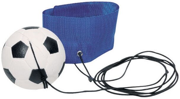 Toys Pure Voetbal Aan Armband: Blauw 6,3 cm - Blauw,Zwart,Wit