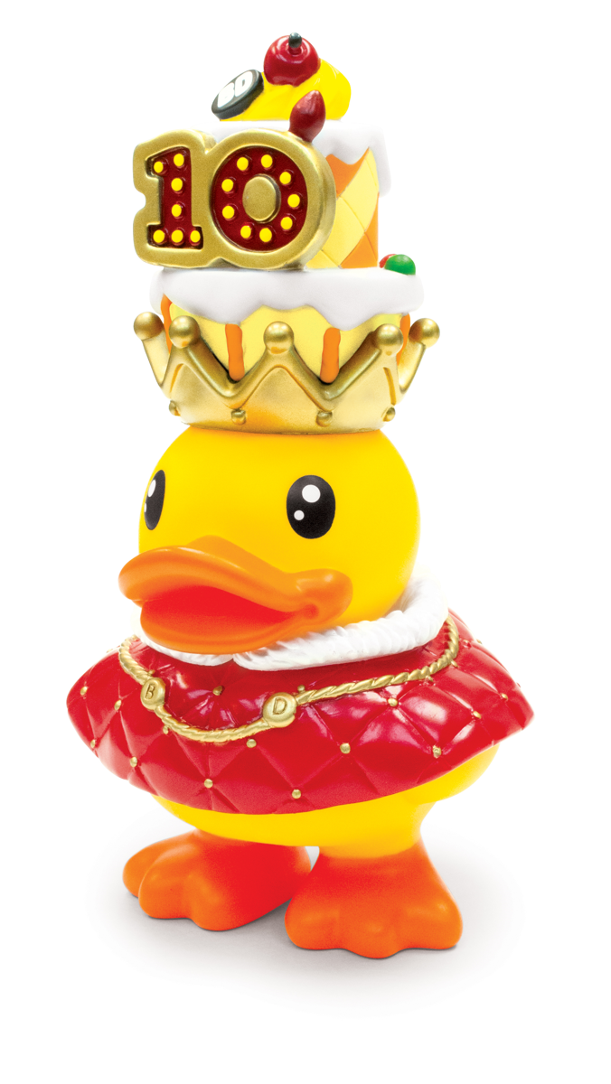 Bduck spaarpot eend 10th King - Geel