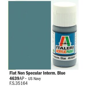 Byggesett Akrylmaling Flat Non Specular Inter Blue Italeri 4639AP - 20 ml