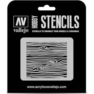 Byggesett Hobby Stencils Wood Texture v2 Vallejo