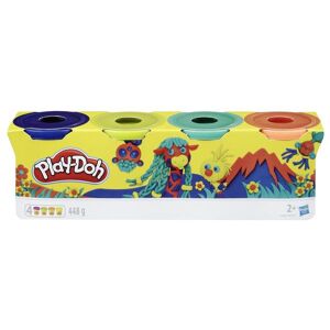 Play-Doh Plastelina 4-Pack - Navy, Gul, Grønn Og Orange