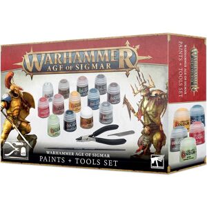 Spillglede.no | Butikk med fokus på samlekort, pokemon og tilbehør! Age Of Sigmar Paints + Tools Set