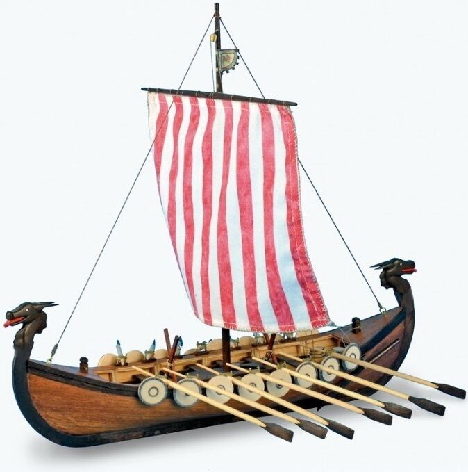 Viking langskip Gokstad Trebyggesett Skala 1:75 - Artesania Latina