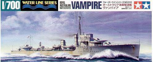 Royal Australian Navy Destroyer Vampire Tamiya 1:700 Byggesett