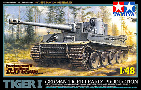 German Tiger 1 Early Production Tamiya 1:48 Byggesett