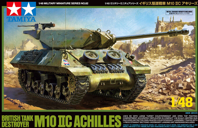 British Tank Destroyer M10 IIC Achilles Tamiya 1:48 Byggesett