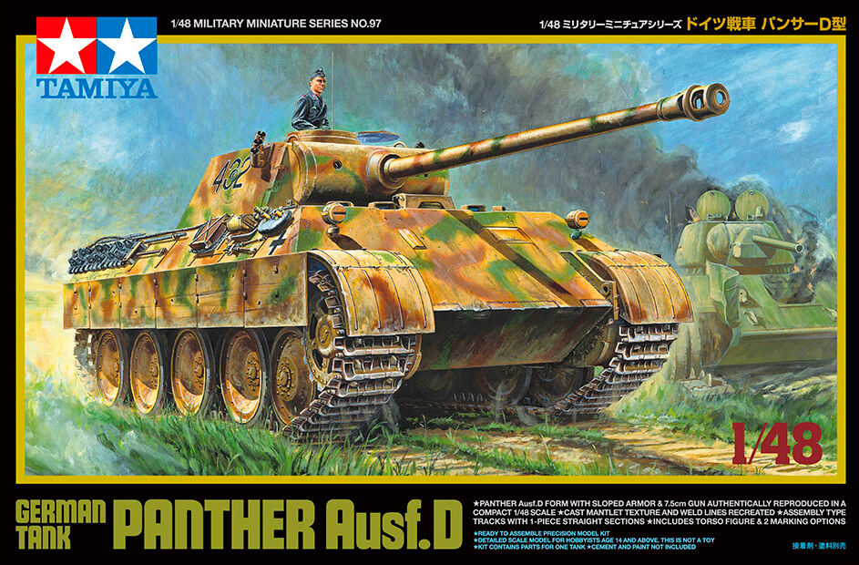 German Tank Panther Ausf.D Tamiya 1:48 Byggesett