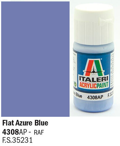 Akrylmaling Flat Azure Blue Italeri 4308AP - 20 ml